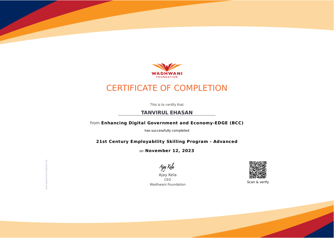 21st Century Employability Skilling Program – Advance Level
